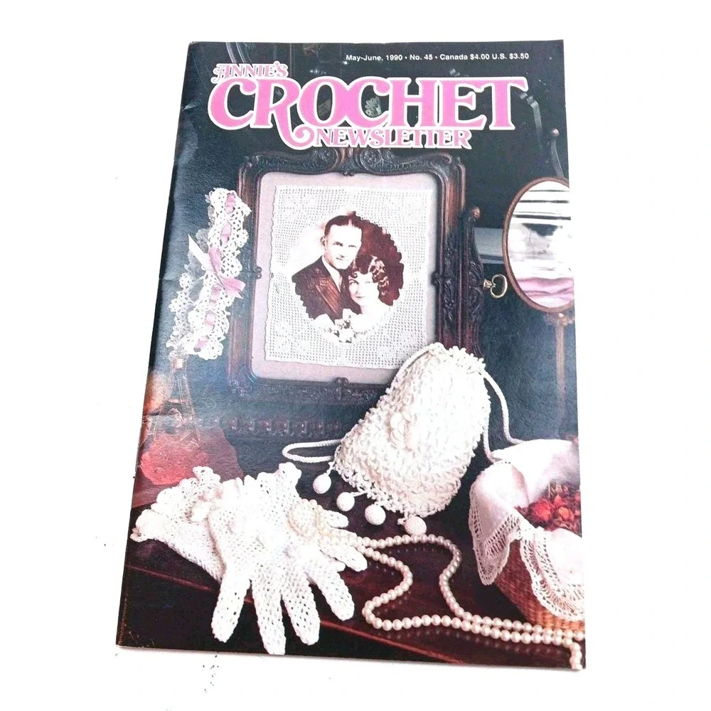 Lot of 6 Annies Crochet Newsletter Mags 1988.89, 90.Knit Crochet/Sewing/Patterns